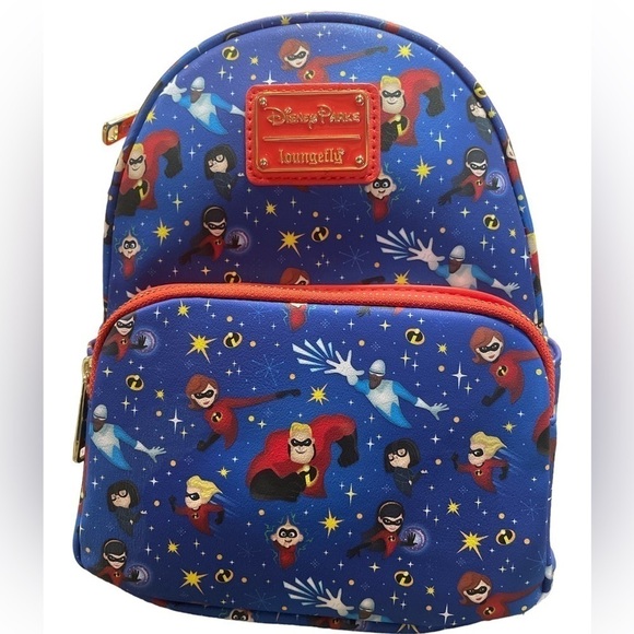 Loungefly NWT Disney Parks The Incredibles Backpack Absolutely Beautiful Purse! main image 12